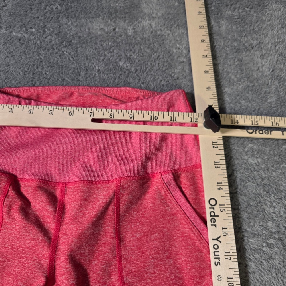 Zella Womens S Leggings Coral Pink Heathered High Waist Front Pocket Activewear - Picture 5 of 9
